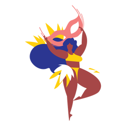Woman mask carnival PNG Design