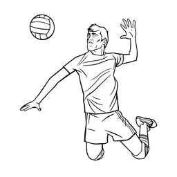 Volleyball player male spiking stroke PNG Design Transparent PNG