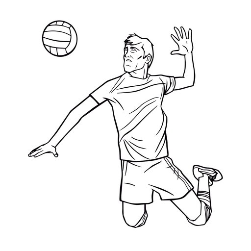 Jogador de voleibol masculino Desenho PNG