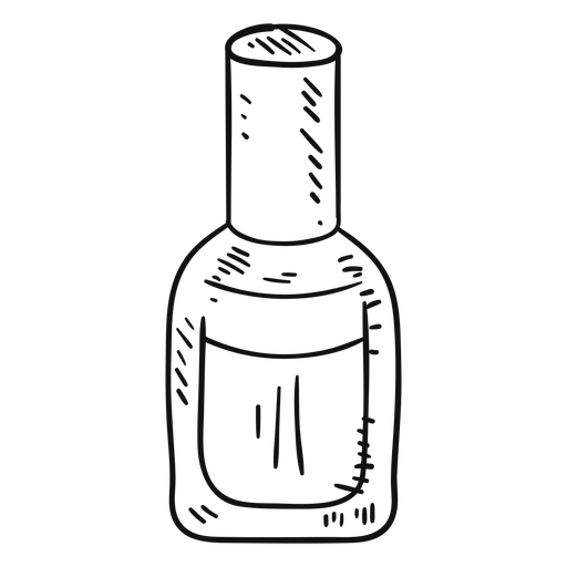 Hand gezeichneter Flaschennagellackstrich PNG-Design