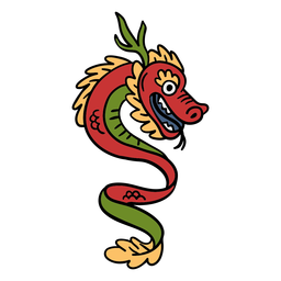 Dragón chino dibujado a mano