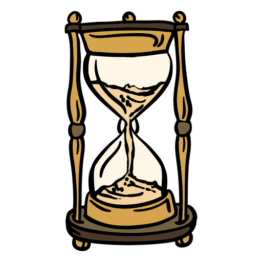 Handgezeichnete klassische Sanduhr PNG-Design