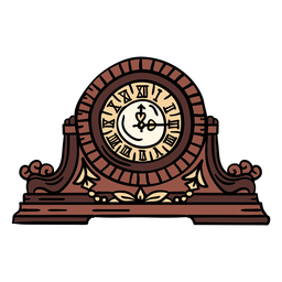 Relógio clássico desenhado à mão Desenho PNG
