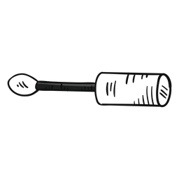 Hand drawn cotton applicator stroke PNG Design