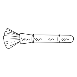 Trazo de pincel de maquillaje dibujado a mano Diseño PNG