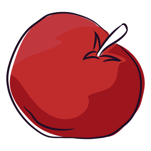 Hand gezeichnete rote Tomate PNG-Design