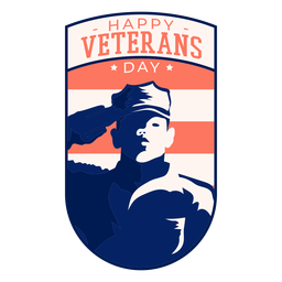 Happy Veteran Day Badge PNG & SVG Design For T-Shirts