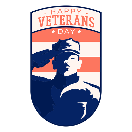 Happy veteran day badge