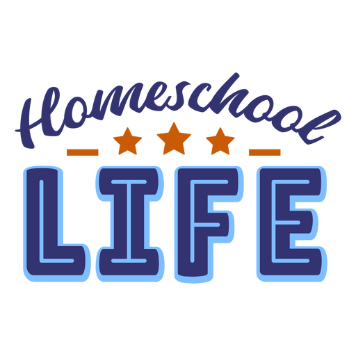 Homeschool Leben Schriftzug PNG-Design