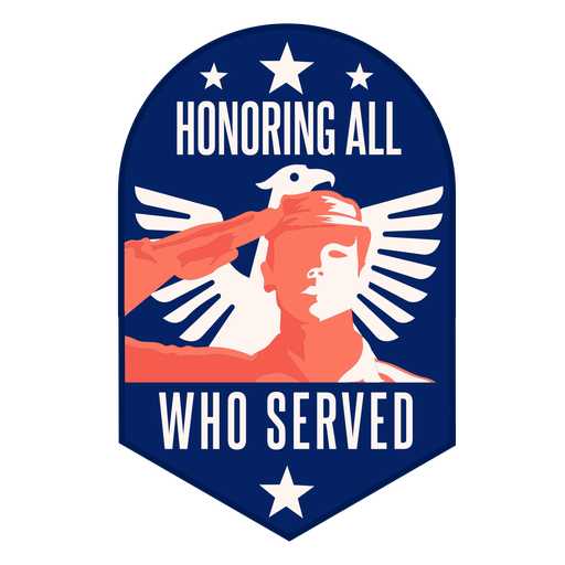 Distintivo Honor Veteran Salue Eagle Wing