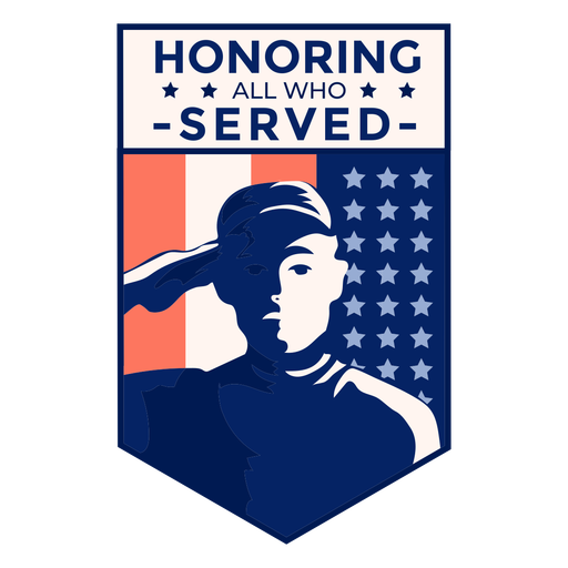 Distintivo de bandeira dos EUA veterano de honra