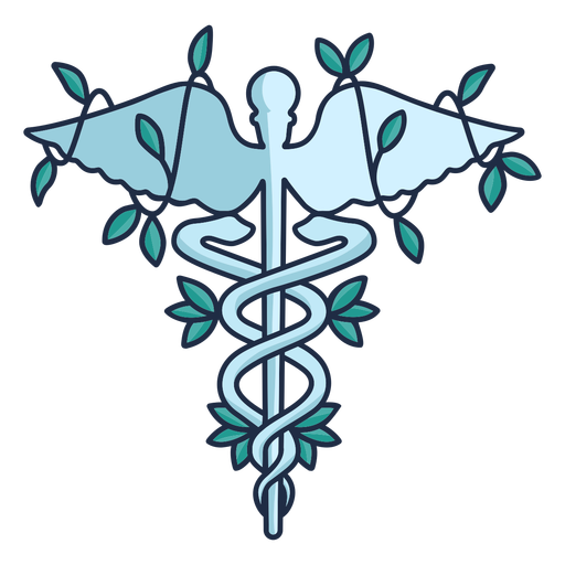 Caduceus-Symbol des Krankenhausschlangenpersonals PNG-Design