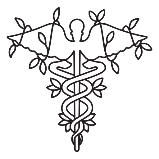 Hospital Snake Staff Caduceus Symbol Stroke Transparent Png Svg Vector File