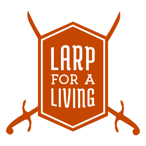 Larp for living sword badge PNG Design