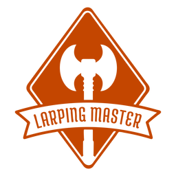 Larping master axe badge PNG Design