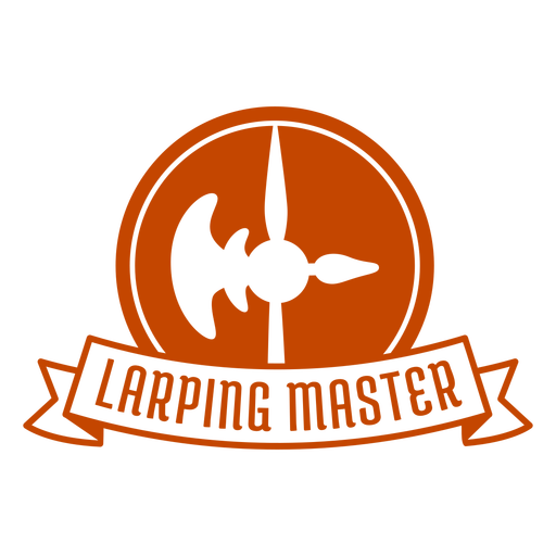 Emblema da bandeira do machado mestre de Larping Desenho PNG
