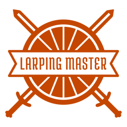 Insignia de escudo de espada de maestro de larping Diseño PNG