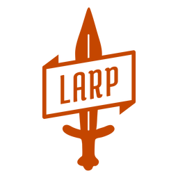 Larping Schwert Banner Abzeichen PNG-Design