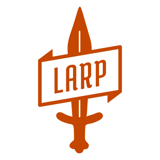 Larping sword banner badge
