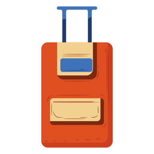 Orange carry on luggage illustration Transparent PNG & SVG vector file