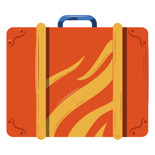Orange luggage illustration PNG Design