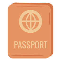 Ilustración de icono de pasaporte naranja Diseño PNG