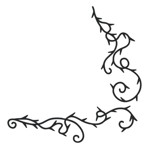 Download Ornamental swirl thorn border stroke - Transparent PNG ...