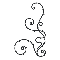 Zierdornwirbelstrich PNG-Design