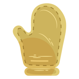 Ícone de luva de forno verde plano Desenho PNG