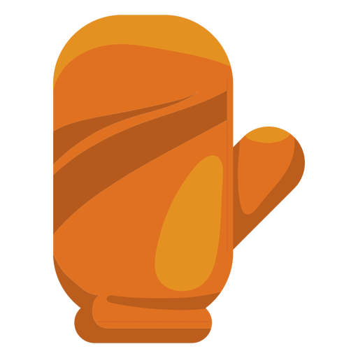 Guante de horno naranja plano Diseño PNG