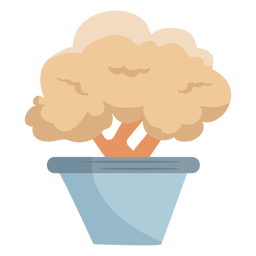 Potted plant bush shrub icon flat PNG Design
