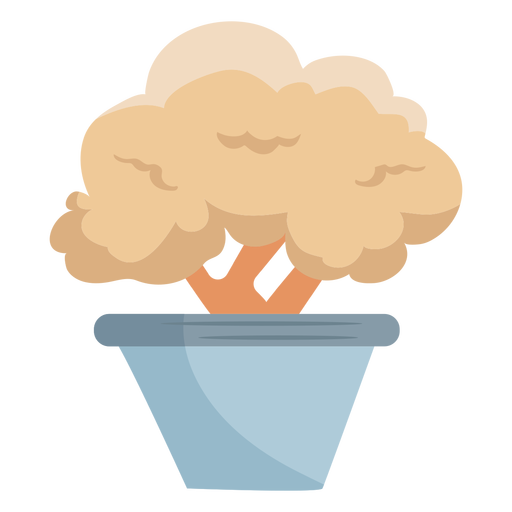 Potted plant bush shrub icon flat PNG Design