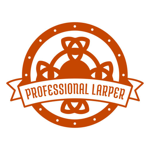 Professional larper glyph badge
