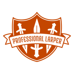 Insignia de espadas larper profesional Diseño PNG