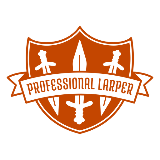 Professional larper swords badge PNG Design