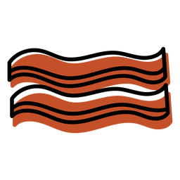 Icono de tocino rojo plano Transparent PNG