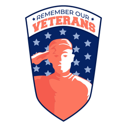 Remember Vetern Star Spangled Badge PNG & SVG Design For T-Shirts