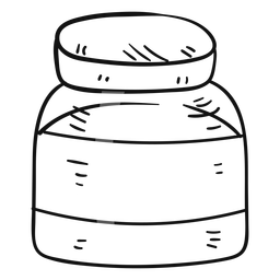 Handgezeichneter Strich der kleinen Flasche PNG-Design
