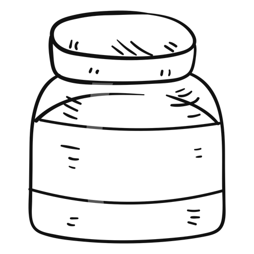 Small bottle hand drawn stroke PNG Design