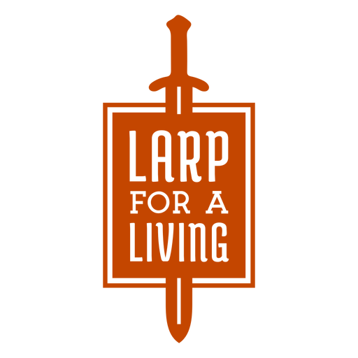 Sword larp for living badge PNG Design