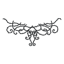 Symmetrischer dekorativer Wirbel-Dorn-Teiler PNG-Design