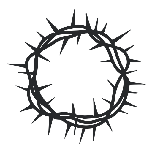 Corona de espina redonda Diseño PNG
