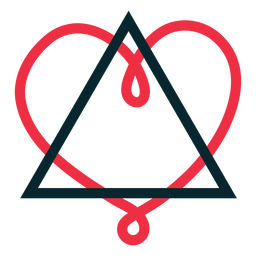 Símbolo de adopción de Traingle heart loop