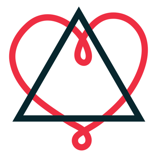Símbolo de adoção de laço cardíaco Traingle Desenho PNG