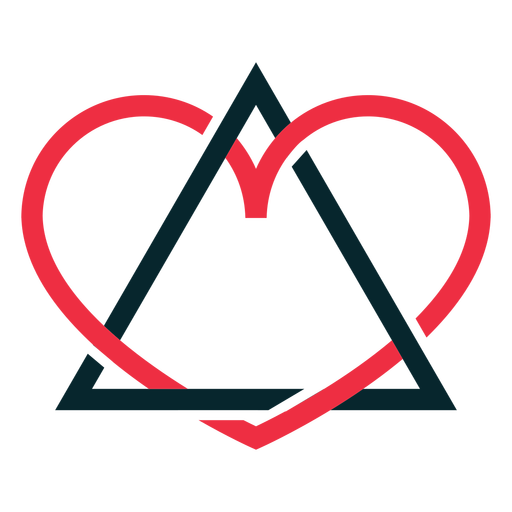 Triangle heart adoption symbol PNG Design