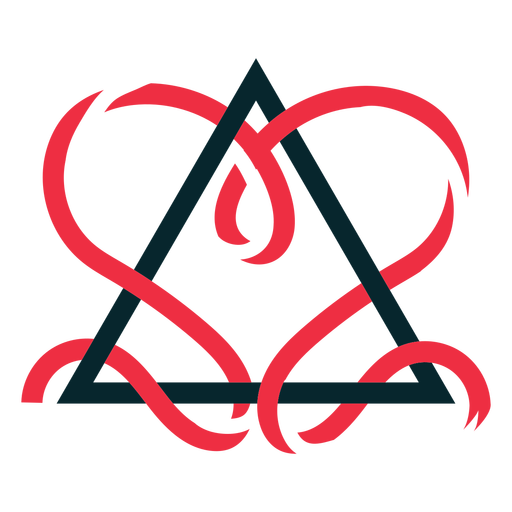 Triangle ribbon adoption symbol PNG Design