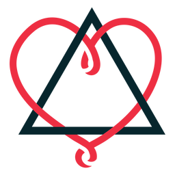 Triangle heart adoption symbol stroke - Transparent PNG & SVG vector file