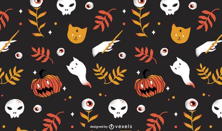 halloween elements pattern design halloween elements pattern design