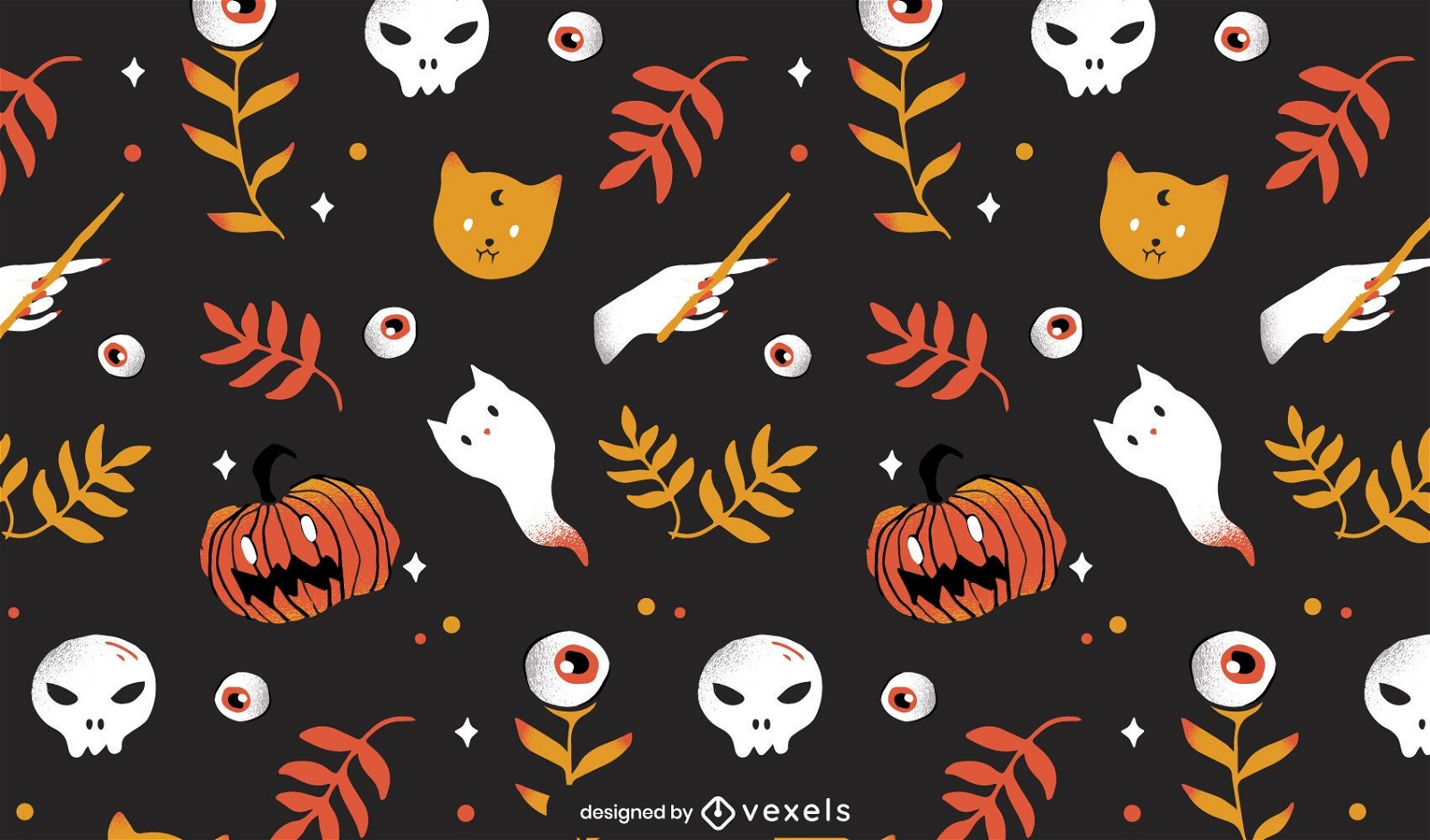Halloween Elemente Muster Design