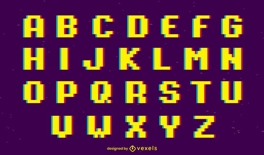 Conjunto de letras do alfabeto de jogos - Baixar Vector